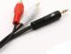 Kabel TB Print Jack 3.5mm - RCA (Cinch) x2 2.5m czarny (AKTBXAJ2RCA250B) 2
