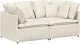 Sofa modułowa z poduszkami aksamitna kremowa 1