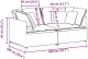 Sofa modułowa z poduszkami aksamitna kremowa 8