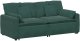 Sofa modułowa z poduszkami, ciemnozielona 1