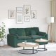 Sofa modułowa z poduszkami, ciemnozielona 1