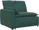 Sofa modułowa z poduszkami, ciemnozielona 2