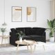 Sofa modułowa z poduszkami aksamitna czerń 1