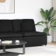 Modułowy moduł centralny sofy z poduszkami czarny 100 cm 1
