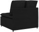 Modułowy moduł centralny sofy z poduszkami czarny 100 cm 4