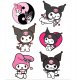 Tatuaże Kuromi i My Melody - Zestaw Tatuaży Dla Dzieci nr. 62 1