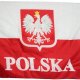 Flaga Polski z Godłem Orłem Orzeł DUŻA z napisem POLSKA 150x90cm 5