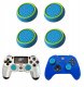 Gripy Nakładki do pada PS3 PS4 PS5 Xbox Gumki Analog Niebieski, Zielony 4x 12