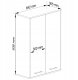 Szafka wisząca łazienkowa FIN 64 cm 2 drzwi 4 półki pojemna - artisan biała 3
