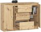Komoda do salonu 101 cm 2 drzwi 3 szuflady 4 półki pojemna - dąb artisan 2