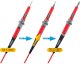 Przewody pomiarowe bezpieczne VOLTCRAFT złącze męskie bezpieczeństwa 4mm - sonda 1.00 m czarny, czerwony 1 szt. 2182449 2