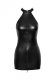 F278 Snake wetlook mini-dress with front zipper L 2