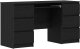 Biurko vidaXL Czarne 140 cm x 50 cm 2