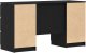 Biurko vidaXL Czarne 140 cm x 50 cm 8