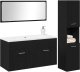 vidaXL Zestaw mebli łazienkowych 3-częściowy czarny dąb 3