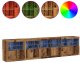 vidaXL Barek z lampkami LED Stare Drewno 283x37x67 cm Drewno inżynieryjne 3