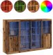 vidaXL Bufet z lampkami LED Stare drewno 163x37x100 cm Drewno inżynieryjne, Bufet z lampkami LED Stare drewno 41x37x100 cm 4