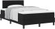 vidaXL Łóżko Box Spring z materacem czarne 120x200 cm tkanina 2