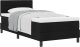 vidaXL Łóżko Box Spring z materacem Czarne 100x200 cm Tkanina 2