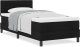 vidaXL Łóżko Box Spring z materacem Czarne 100x200 cm Tkanina 3