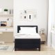 vidaXL Łóżko Box Spring z materacem Czarne 100x200 cm Tkanina 4