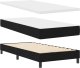 vidaXL Łóżko Box Spring z materacem Czarne 100x200 cm Tkanina 5