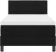 vidaXL Łóżko Box Spring z materacem Czarne 100x200 cm Tkanina 7