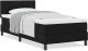 vidaXL Łóżko Box Spring z materacem Czarne 90x200 cm Tkanina 4