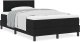 vidaXL Łóżko Box Spring z materacem Czarny 120x200 cm Tkanina 4
