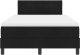 vidaXL Łóżko Box Spring z materacem Czarny 120x200 cm Tkanina 8
