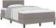 vidaXL Łóżko skrzyniowe z materacem taupe 120x200 cm Tkanina 2
