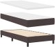 vidaXL Łóżko Box Spring z materacem ciemny brąz 90x200 cm tkanina 6