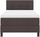 vidaXL Łóżko Box Spring z materacem ciemny brąz 90x200 cm tkanina 8