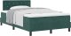 vidaXL Łóżko Box Spring z materacem ciemnozielone małe podwójne aksamitne 2