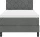 vidaXL Łóżko Box Spring z Materacem Ciemnoszary 100x200 cm Tkanina 8