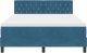 Łóżko z materacem vidaXL z box spring w ciemnym niebieskim 140x190 cm aksamit 6