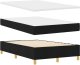 vidaXL Łóżko z pojemnikiem z materacem czarne małe podwójne z tkaniny 7