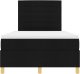 vidaXL Łóżko z pojemnikiem z materacem czarne małe podwójne z tkaniny 8