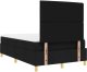vidaXL Łóżko z pojemnikiem z materacem czarne małe podwójne z tkaniny 10