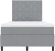 vidaXL łóżko typu box spring z materacem jasnoszary półtorakowy tkanina 8