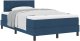 vidaXL Łóżko typu box spring z materacem Niebieskie 120x200 cm Tkanina 2