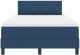 vidaXL Łóżko typu box spring z materacem Niebieskie 120x200 cm Tkanina 8