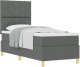 vidaXL Łóżko z materacem Ciemnoszare 80x200 cm Tkanina 2
