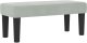vidaXL vidaXL Łóżko Box Spring z Materacem & Ławką Jasnoszary 100x200 cm Aksamit 5