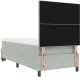 vidaXL Łóżko z materacem i ławką Jasnoszare 100x200 cm Welur 10