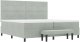 vidaXL Łóżko z box spring z materacem i ławką jasnoszarym 200x200 cm 7