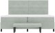 vidaXL Łóżko z box spring z materacem i ławką jasnoszarym 200x200 cm 8