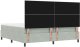 vidaXL Łóżko z box spring z materacem i ławką jasnoszarym 200x200 cm 10