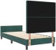 vidaXL Rama łóżka ciemnozielona 100x200 cm welur 10