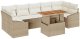 vidaXL Zestaw Sof Ogrodowych 8-częściowy z Poduszkami Beżowy Rattan 2